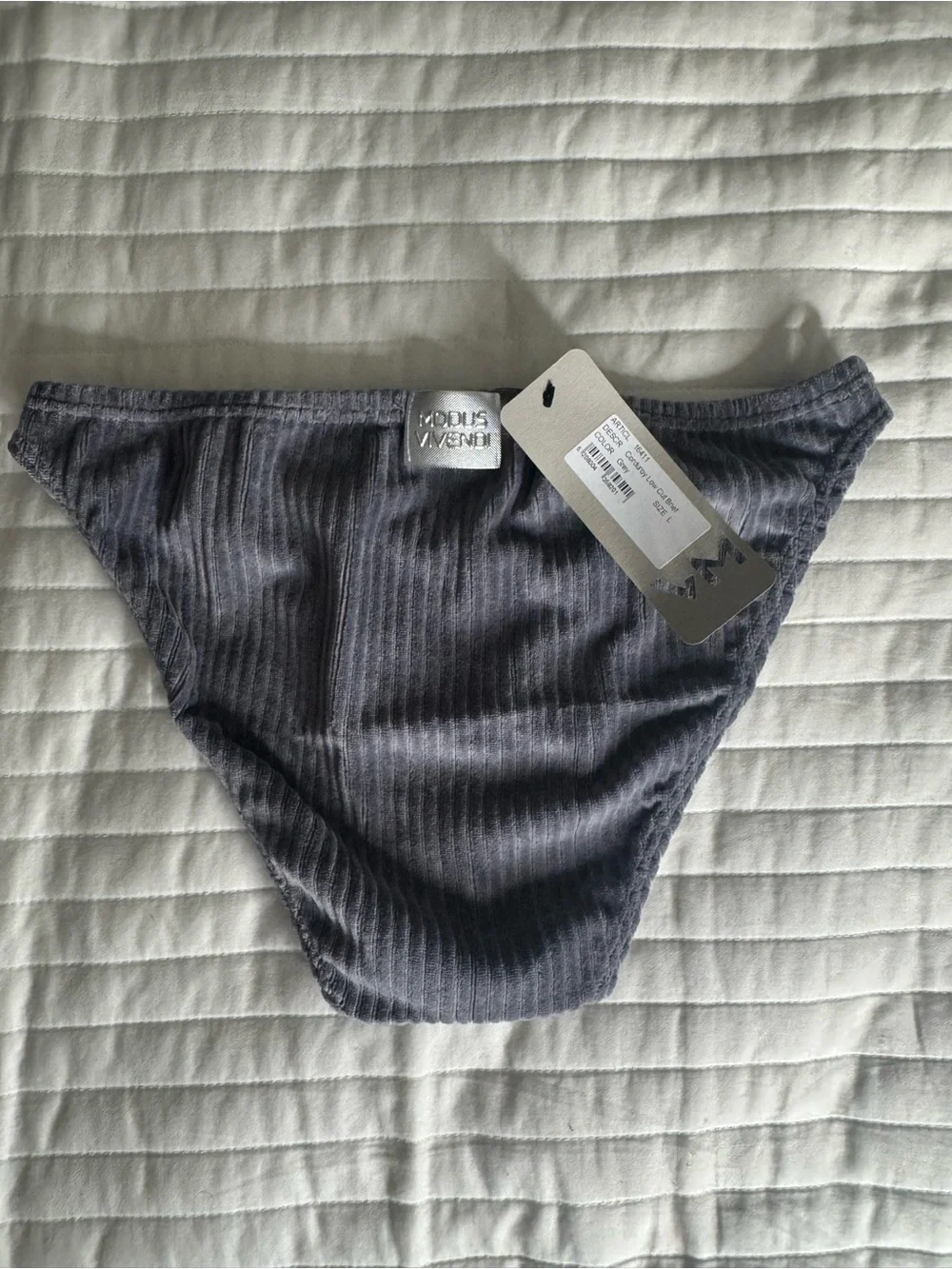 MODUS VIVENDI Ribbed Briefs in Gray